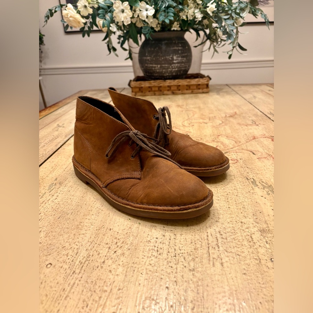 Clarks Bushacre 2 Chukka Boots Leather Brown Ankle Desert - Picture 2 of 8